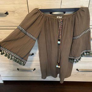 Boutiqure boho off the shoulder dress